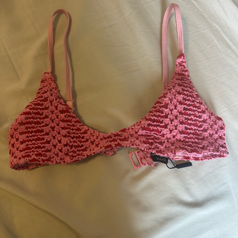 TRIANGL SET - pink crochet